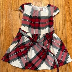 Carter's Casual Plaid Dress in Red, Green, and White